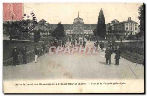 Postcard Old Asylum of Natinal Convalescents in Saint Maurice View of Main Fa...