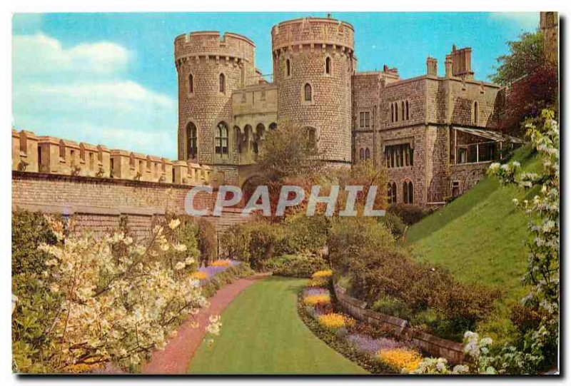 Postcard Modern Norman Gate and Moat Gardens Windsor Castle