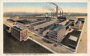 C67/ Akron Summit Co Ohio Postcard 1919 Kelly-Springfield Tire Company Factory 