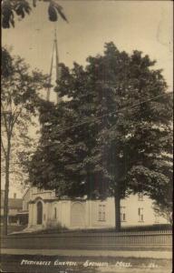 Spencer MA Church c1910 Real Photo Postcard rpx