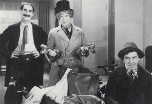 Marx Brothers The Big Store Roller Skating Film Postcard