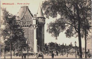 Belgium Brussels, Bruxelles Porte de Hal Vintage Postcard C136