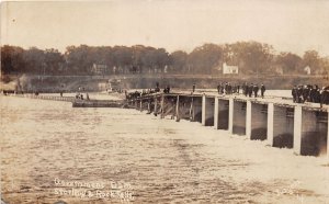 J51/ Sterling Rock Falls Illinois RPPC Postcard c1910 Government Dam 101