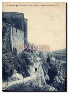 Old Postcard Notre Dame de Rochefort Gard Sanctuary Path