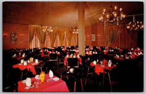 Vtg Massachusetts MA Waltham Motor Inn Dining Room 1970s View Postcard