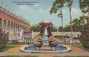 Florida Sarasota Fountain Of Turtles At Ringling Art Museum Curteich