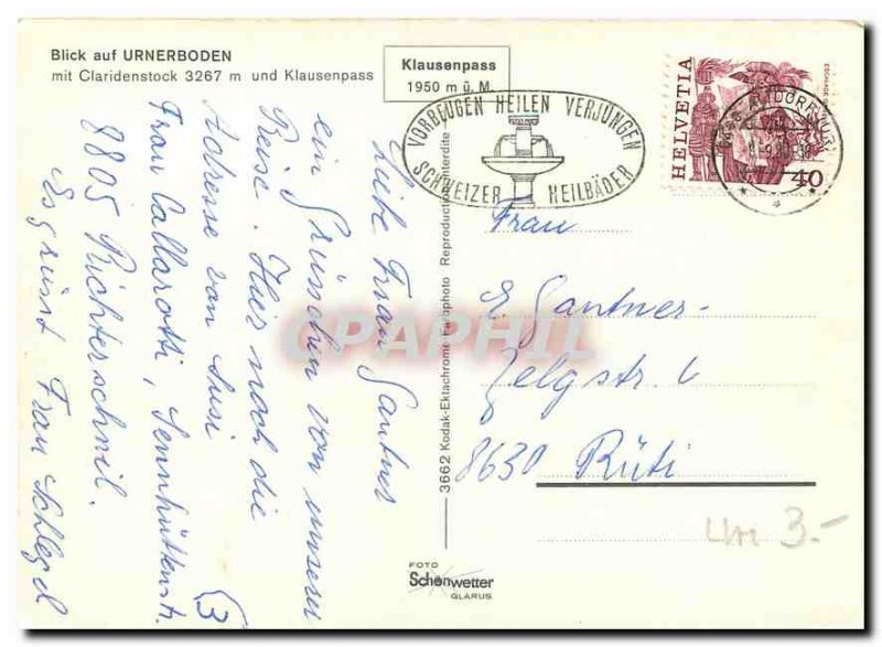 Modern Postcard Blick auf Urnerboden