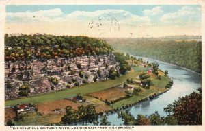 Vintage Postcard 1919 View of Kentucky River Looking East From High Bridge KY