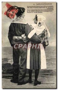 Old Postcard Les Sables d & # 39olonne Sablaise (folklore costumes)
