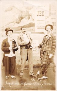 J72/ Entertainers RPPC Postcard c20s-30s England Omy's Circus Clowns 266