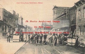 Black Americana, RPPC, Men Paving a Street in Marshall Texas, 1910