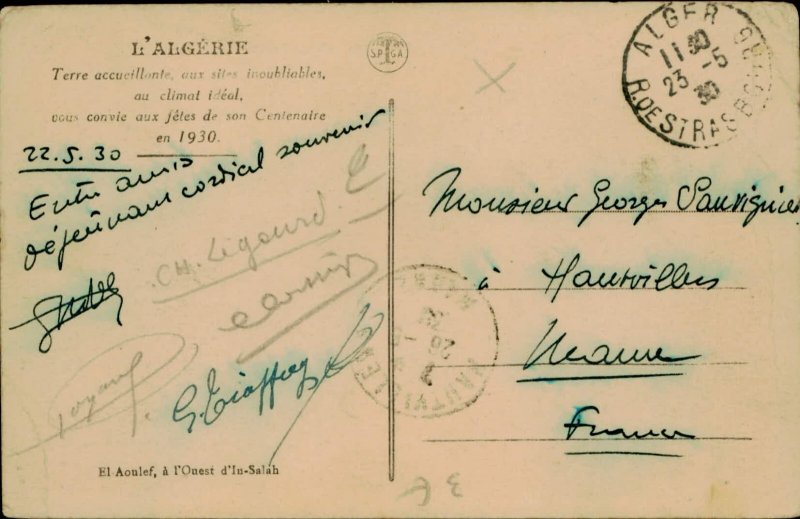 B577 Algeria vintage postcard 1930