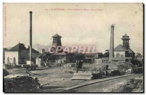 Postcard Old Mine Mines St Etienne Loire Well Chatelus Mines