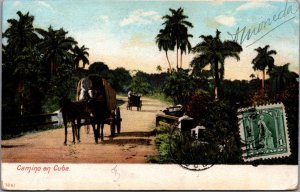 Cuba Camino en Cuba Vintage Postcard C049