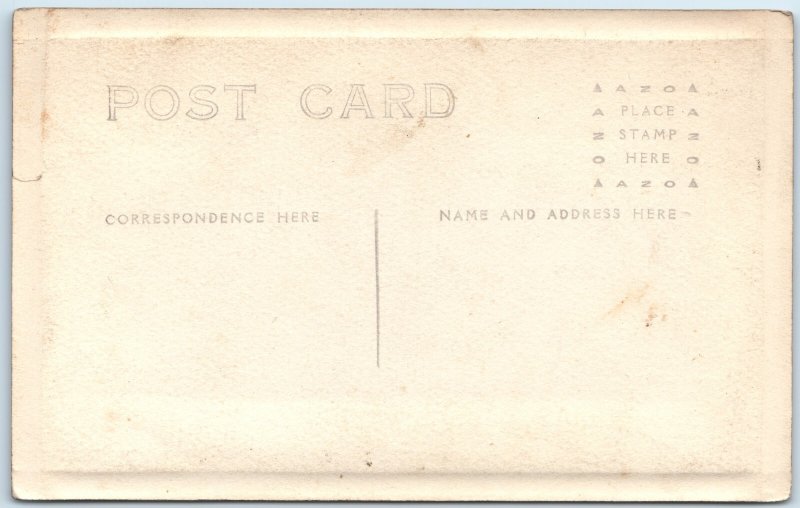 c1910s Large Family House Porch RPPC Mother Children Girls Smile Real Photo A260