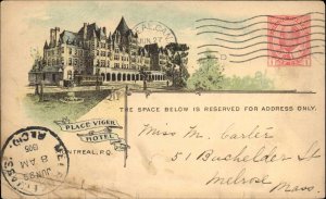 Montrel Quebec Place Viger Hotel Canadian Pacific Railway Gov't Postal Card