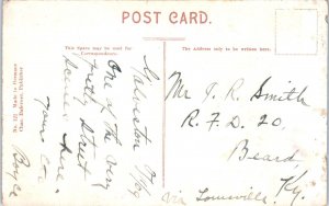 1900s Broadway Looking East from 26th Street Galveston Texas Postcard