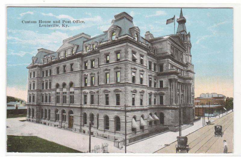 Custom House Post Office Louisville Kentucky 1910c postcard