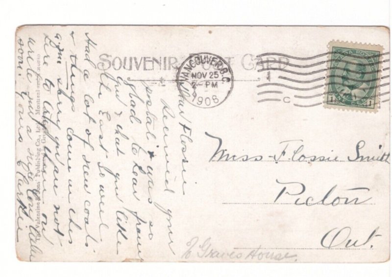 Second Beach Stanley Park, Vancouver, British Columbia Vintage 1908 Postcard