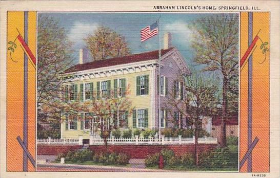 Illinois Springfield Abraham Lincolns Home 1947