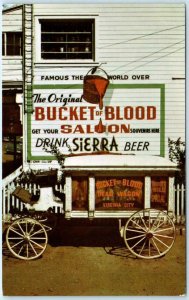 VIRGINIA CITY, Nevada NV ~  BUCKET OF BLOOD SALOON Sierra Beer c1960s  Postcard