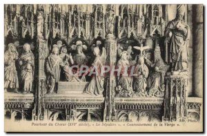 Old Postcard Cathedral of Chartres Circumference Coronation of the Virgin The...