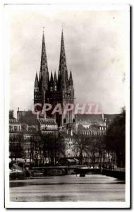 Old Postcard Quimper The Arrows of the Cathedral Views of the River