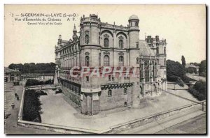 Postcard Old St Germain En Laye View D & # 39Ensemble Du Chateau