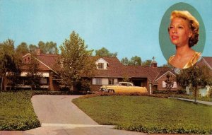 Residence of Dinah Shore Beverly Hills CA Singer Actress c1950s Vintage Postcard