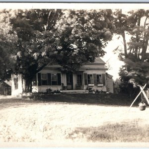 c1920s Lovely House Yard RPPC Home Scene Real Photo Postcard Antique A85