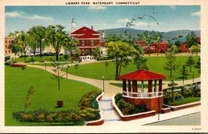 Connecticut Waterbury Library Park 1943