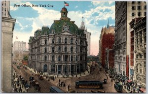 Post Office New York City NYC General Postal Service Broadway Park Row Postcard