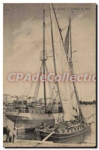 Old Postcard Golfe Juan tartans Au Port