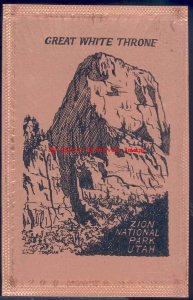 Zion National Park, Great White Throne, Copper Postcard, Gregorian Greetings