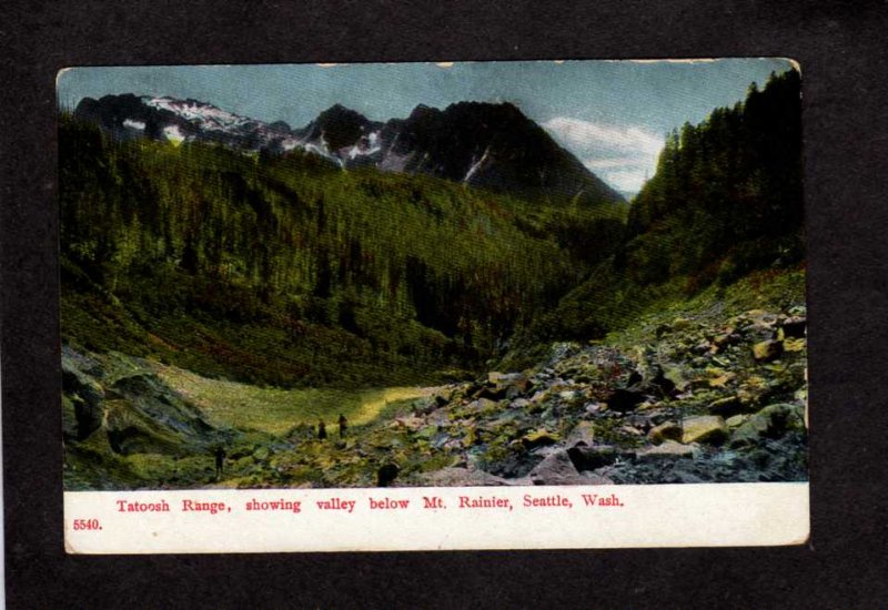 WA Tatoosh Range Valley Mt Rainier Seattle Washington State Postcard 1907