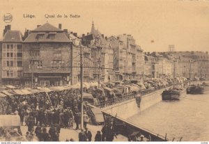 Liege, Belgium, 1900-1910s ; Quai de la Batte