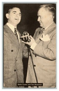 Vintage 1940's Los Angeles KABC Radio Postcard Tom Breneman & Eddie Cantor