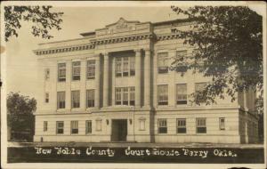 Perry OK Noble County Court House c1910 Real Photo Postcard