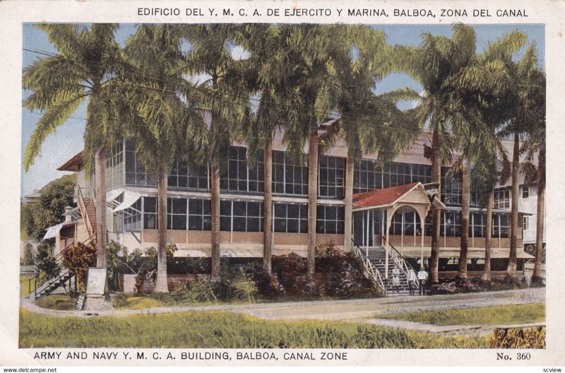 BALBOA, Panama, 1910-1930s; Army And Navy Y.M.C.A. Building, Canal Zone