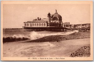 Palais de la Jetee Pier's Palace Nice France Promenade Sea View Postcard