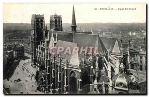 Belgie Belgium Brussels Old Postcard Eglise Ste Gudule