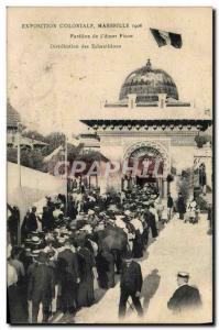 Old Postcard Marseilles Colonial Exhibition Pavilion of the 1906 & # 39Amer P...