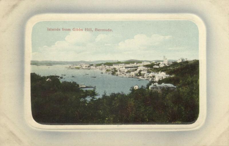 bermuda, Islands from Gibbs Hill (1910s) Embossed 