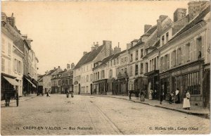 CPA Crepy en Valois- Rue Nationale FRANCE (1020574)