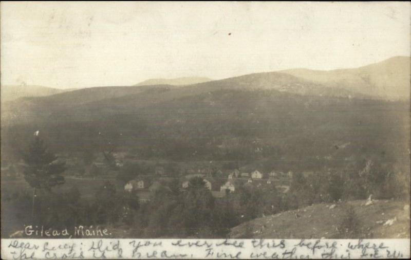 Gilead ME Birdseye View c1905 Real Photo Postcard