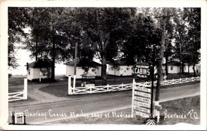 RPPC Villa Dautray Cabins Cottages Motel Rt 2 Berthier PQ Vintage Postcard V63