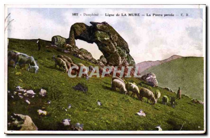 Old Postcard Dauphine line Mure Pierre breakthrough
