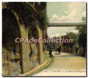 Postcard Old Cannes California Road