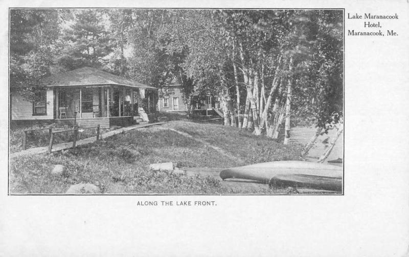 Maranacook Maine Lake Hotel Waterfront Antique Postcard K78744