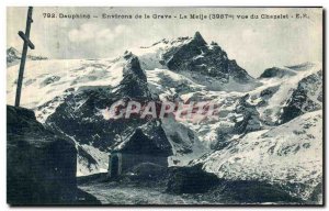 Old Postcard The Dauphine Surroundings Grave La Meije View Chazelet